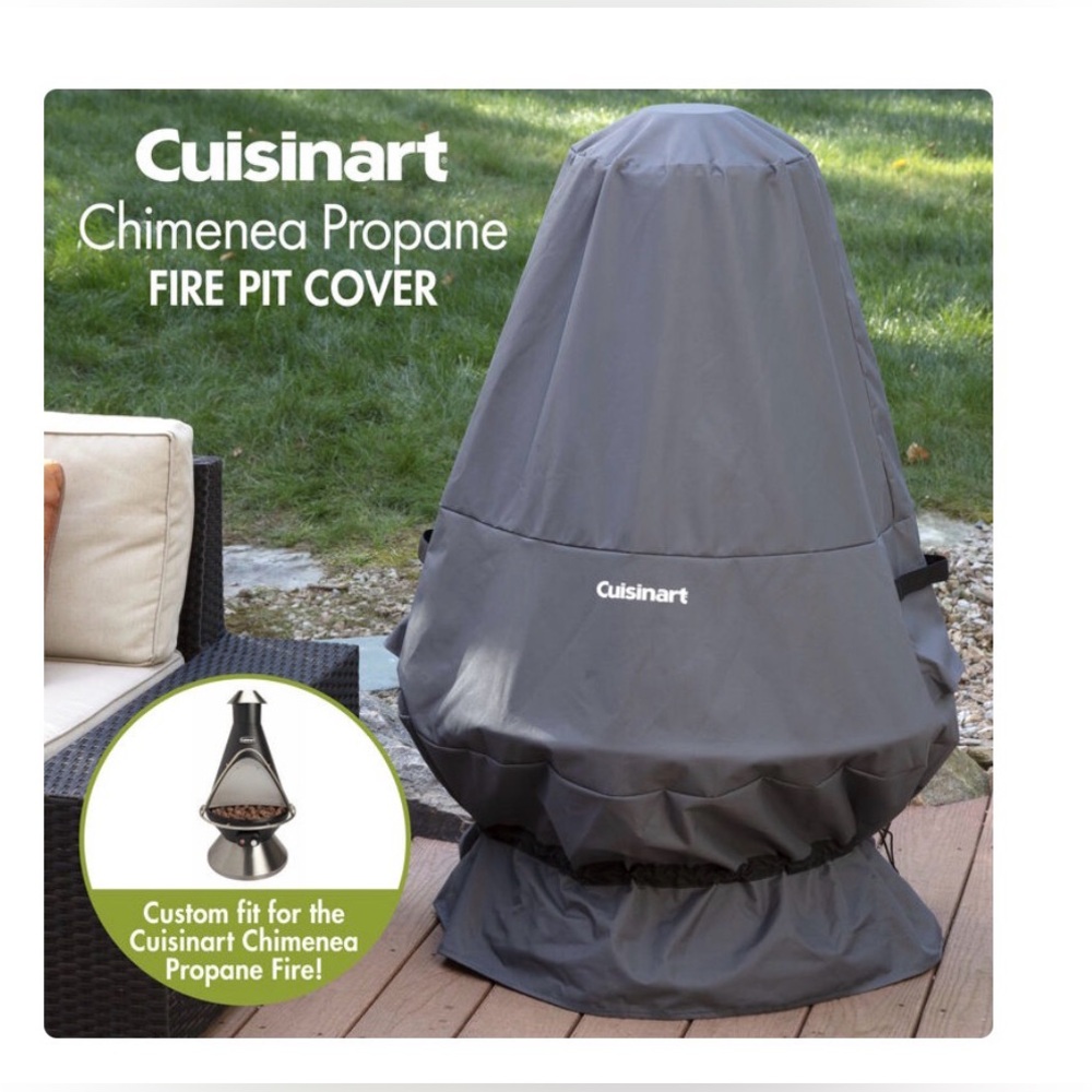 Cuisinart Chimenea Propane Fire Pit Cover Weather Resistant NEW